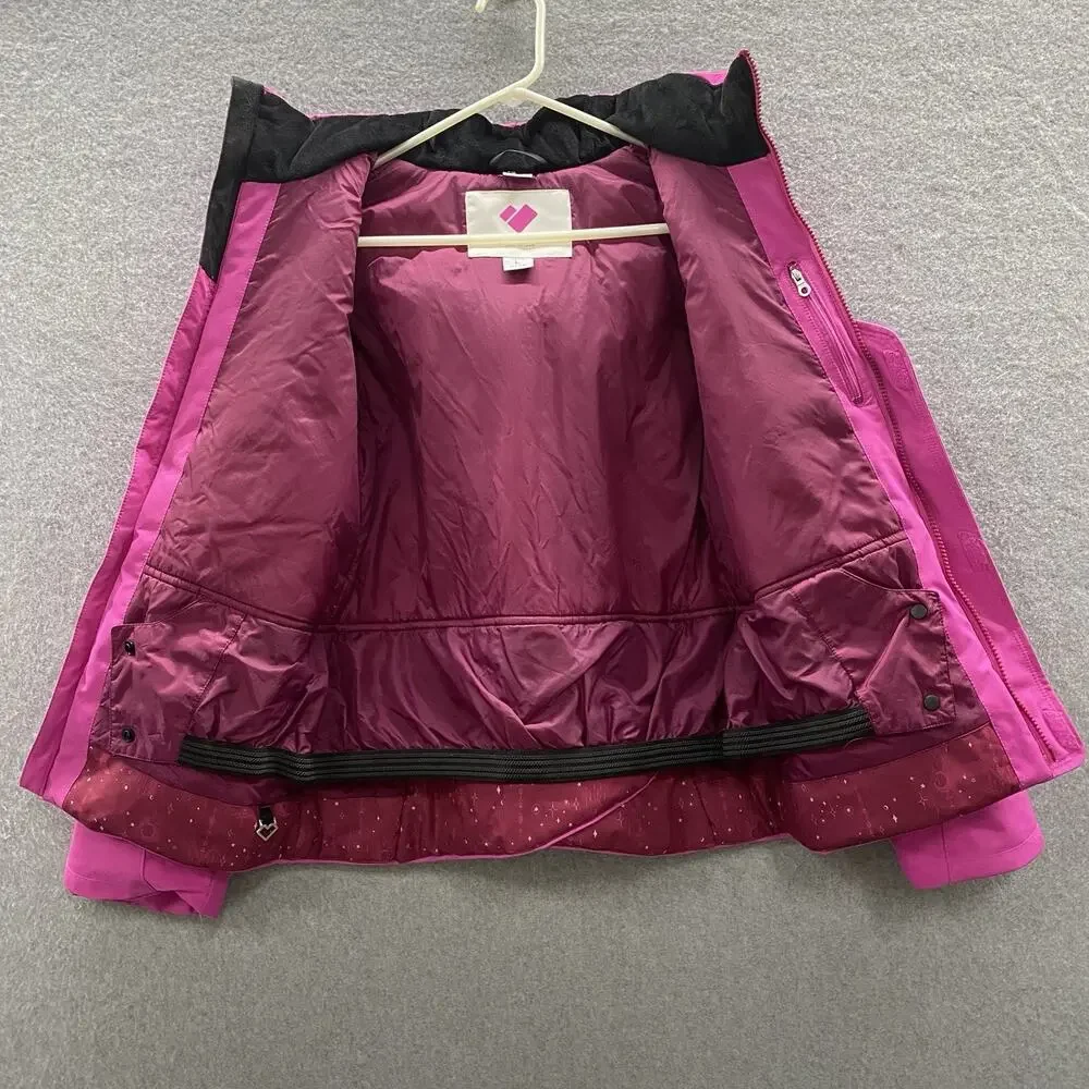 Obermeyer Rylee Teen Girls L 14-16 Pink Ski Jacket Hooded Insulated Snow Coat